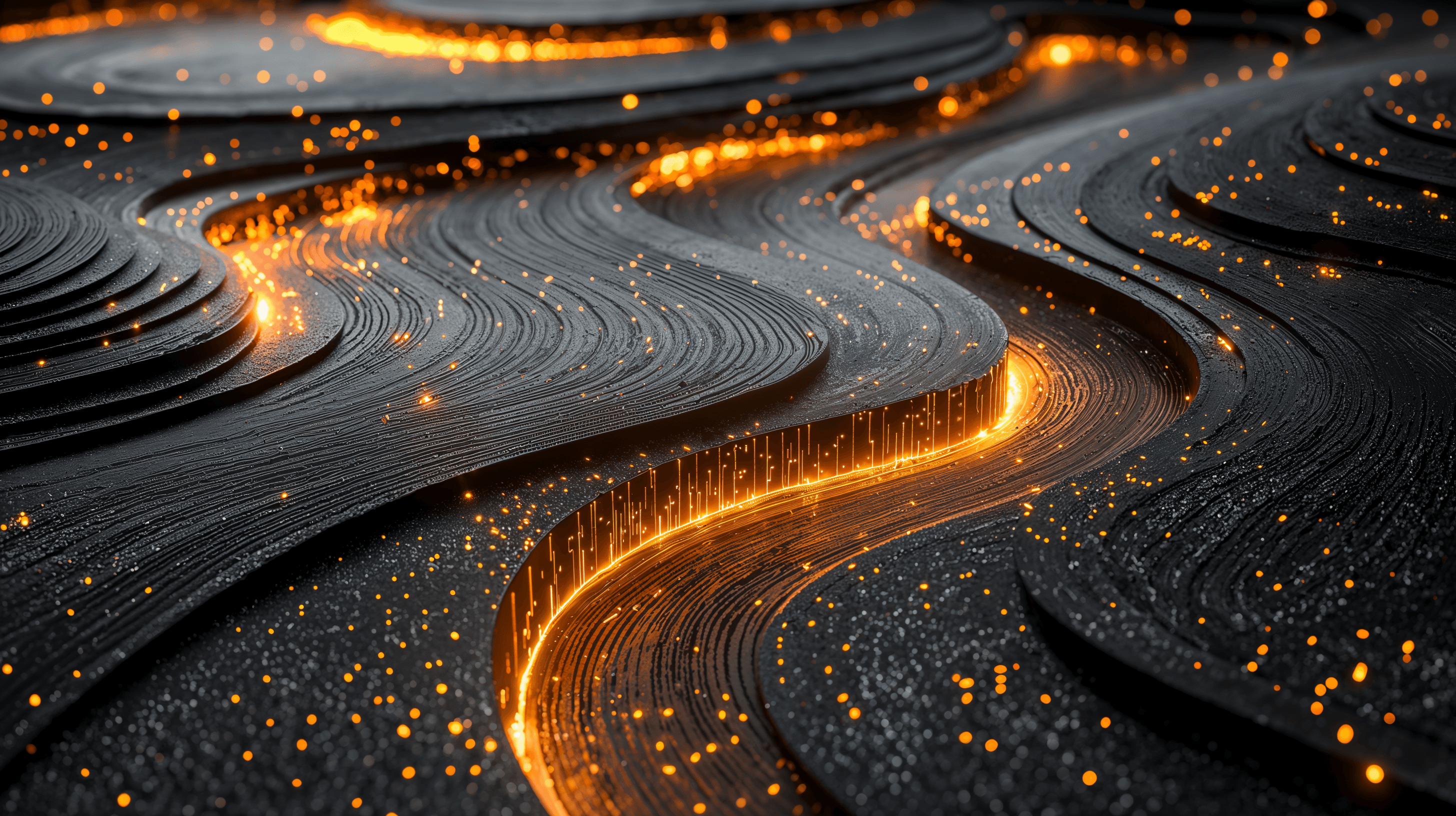 Glowing curves background